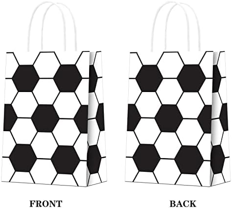 BCHOCKS 16 PCS תיקי מתנה למסיבת כדורגל לאספקת מסיבות כדורגל קישוטים לעיצוב יום הולדת, מסיבה לטובת פינוק גוד