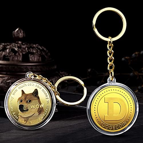 1 גרם כלב מצופה זהב ADA cryptocurrency מטבע זיכרון Dogecoin 2021 מטבע אספנות במהדורה מוגבלת עם כיסוי מגן