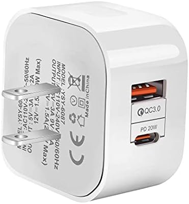 מטען גלי תיבה התואם ל- Canon EOS R10 - PD Minicube, 20W PD USB Type -C מטען קיר עבור Canon EOS R10 - Winter White