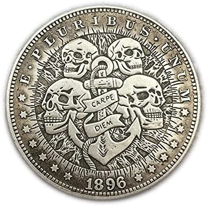 גילוף עמוק מובלט 1896 ארהב 骷髅 מטבע מטבע מטבע מיקרו-פרק אוסף אוסף אוסף מטבע זיכרון מטבע