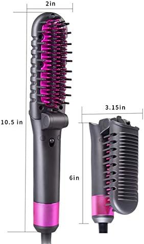 Wdbby מסרק שיער מתקפל מסרק מברשת ברזל שטוחה יישור מברשת חשמלית מברשת חום מהיר מברשת שיער מברשת שיער