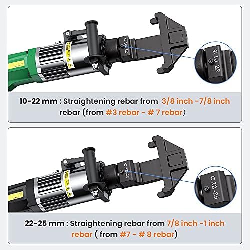 מוט ברזל אנבול מיישר ראש, מיישר מ - 3 ל - 8 מוט ברזל עבור אנבול ר. ב. - 22 ו-ר. ב. - 25 בנדר מוט חשמלי הידראולי