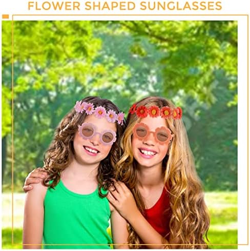 מגניב רטרו פרח משקפי שמש סרטי ראש המפלגה טובות דייזי פרח תלבושות אביזרי סט 60-70 מסיבת מתנות לילדים