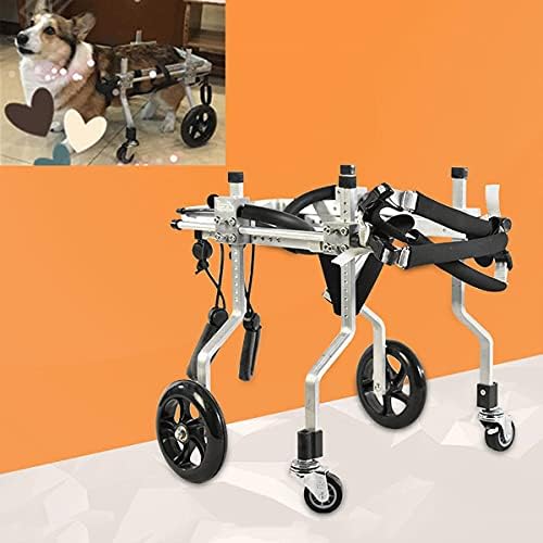 כסא גלגלים כלב מתכוונן תמיכה מלאה עגלת כלבים עם 10 גלגלים כסא גלגלים קדמי ורגליים אחוריות שיקום עבור נכים בינוני קטן כלבים גדולים XL XL