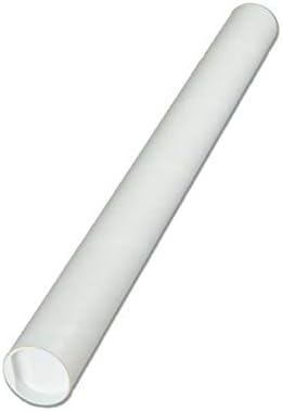 צינורות דיוור לבנים עם כובעים, אורך שמיש בגודל 3 אינץ ' על 30 אינץ