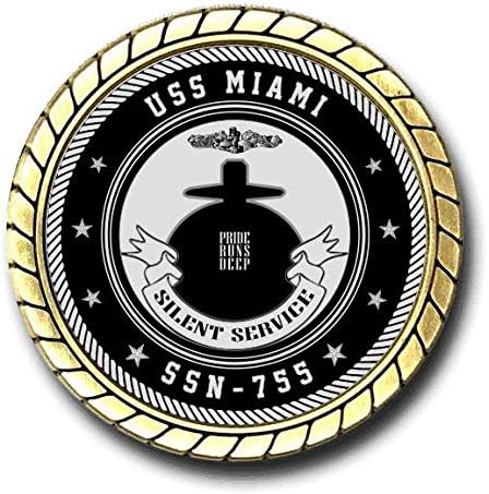 USS מיאמי SSN -755 מטבע אתגר חיל הים האמריקני - מורשה רשמית