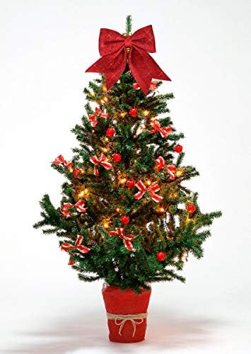 Vesil אדום גדול נצנצים סרט עניבת פרפר קישוטי עץ חג המולד קישוטי עץ חג המולד קישוטי זר, 10 x 11