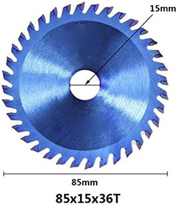Fansipro 24/30/36 שיניים מסור מעגלי מסור ננו ציפוי כחול דיסק חיתוך עץ 10/15 ממ, 85 x 10 ממ, כחול - 36T