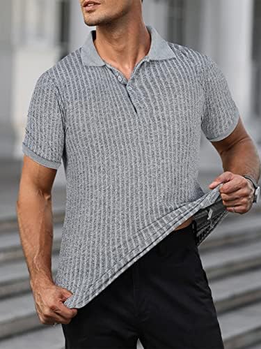 חולצות שרירים לגברים, כפתור גברים למטה חולצת טולו טולוס חולצות גולף רזה