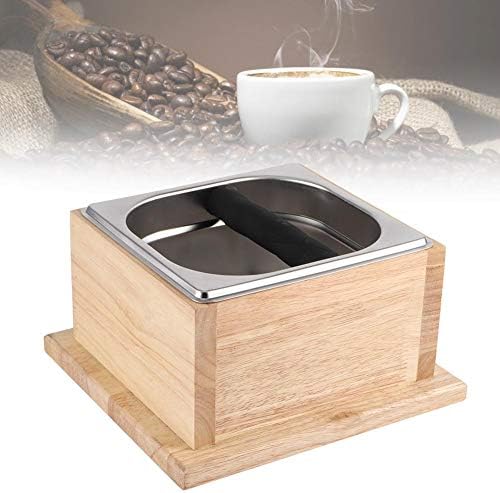 מיכל קרקע קפה, קופסת דלי דליקה קפה קפה קפה עם בסיס עץ מוצק ללא החלקה לשימוש בחנות תה חלב קפה.