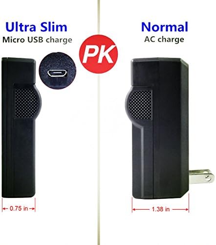 מטען USB של קסטאר סלים עבור ניקון EN-EL10 MH-63 ו- Nikon CoolPix S60, S80, S200, S210, S220, S230, S500, S510, S520, S570, S600, S700, S3000, S4000, S5100 + עוד מצלמה.