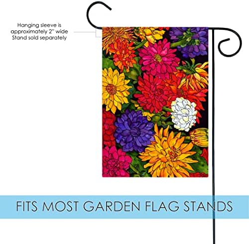 גן הבית של טולנד 112065 דגל פרחים דהליאס דהליאס 12x18 אינץ