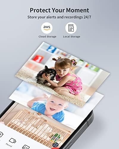 מצלמת אבטחה XBRO/צג תינוקות, 1080p מצלמה מקורה HD כוללת ראיית לילה, גילוי תנועה וקול, אחסון כרטיסי ענן ו- SD דו כיווני, תואם לאלכסה ו- Google Assistant