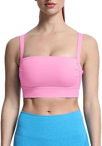 אימון לנשים Aoxjox, High Sports Bras Bras כושר מרפסת צוואר ריבוע