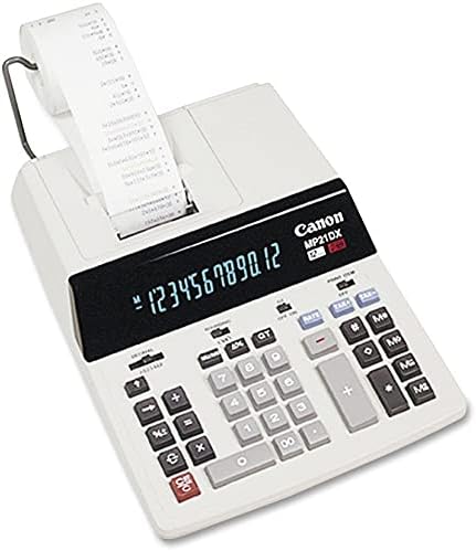 CANON CNMMMP21DX מחשבון הדפסת צבע, מופעל על אספקת AC, 3.7 x 9 x 12.2 , לבן, 1 כל אחד
