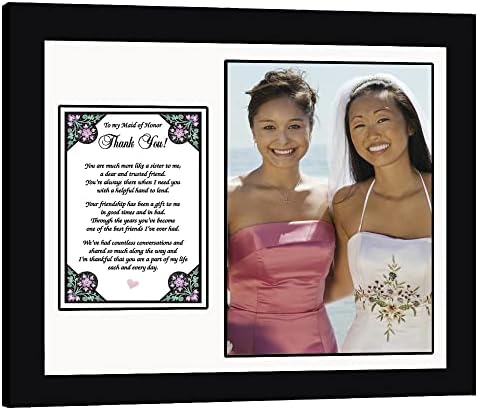 מתנות שירה עוזרת כבוד תודה מתנה לחתונה מכלה לאחות או לחבר, הוסף תמונה בגודל 5 על 7 אינץ