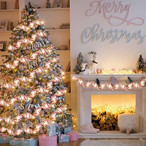 חג המולד סרט אור, חג המולד עץ זר סרט אורות, תקע מופעל 8 מצבי חג המולד פיות מחרוזת אורות חג המולד מסיבת חתונת מלאכות קישוט