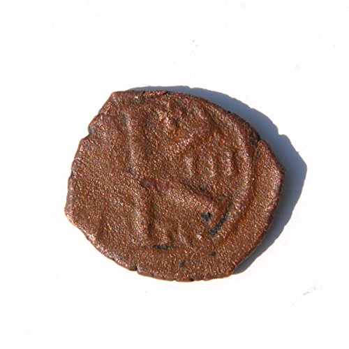 TR ביזנטי מוריס טבריוס. 582-602 לספירה. חצי פוליס. מנטה סלוניקה. הכה 583 עד 584 לספירה. מטבע מגרים טובים