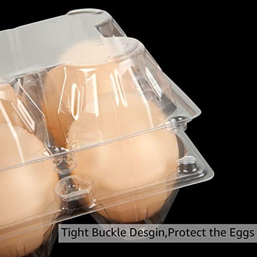 דג ' אב 100 מארז פלסטיק ביצת קרטונים, ברור פלסטיק ביצת קרטונים בתפזורת מחזיק עד 4 ביצים, פלסטיק ביצת מחזיק למשפחה, מרעה, חוות שווקים תצוגה