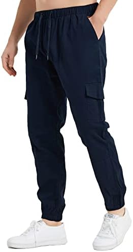 מכנסי מטען מזדמנים של רונגקאי מכנסיים מכנסי טרנינג כותנה רצים ספורט מכנסיים ארוכים מכנסיים