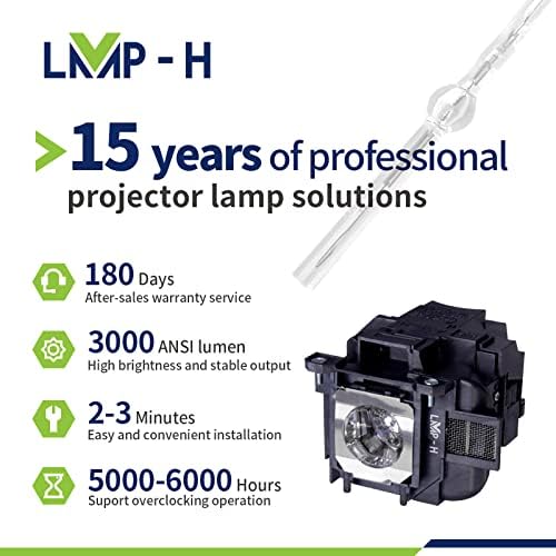 LMP-H EP87/EP87 מנורת מקרן החלפה ל- ELPLP88/87/78 Epson Powerlite הקולנוע הבית 1040 2040 2045 640 740HD EX5250 EX7240 EX9200 EX3240 EX5240 VS340 VS345 VS240 99W 98H 95H X27 X3