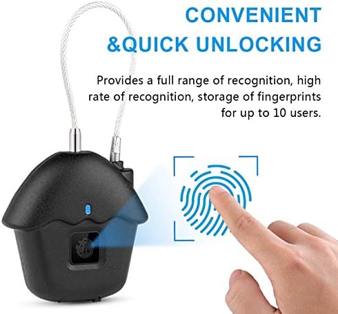 מנעול טביעות אצבע חכמות של zyzmh LED לבטוח טעינה USB נטענת נטענת דלת אטומה למים לביטחון ביתי