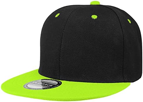 פלארי סיטונאי 12 מארז כובע כובע היפ הופ סגנון שטוח ביל ריק מוצק צבע מתכוונן גודל