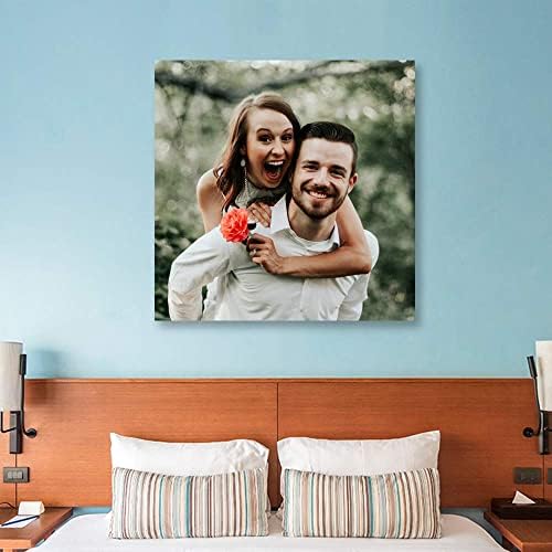הדפסת בד בהתאמה אישית של Mudecor מדפיס אמנות קיר מותאמת אישית עם תמונות/תמונות לחתונה שלך מודפסות דיגיטלית, מוכנות לתלייה - 16x16 אינץ '