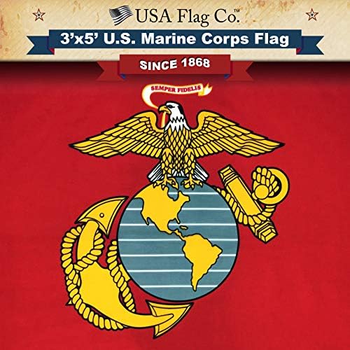 דגל חיל הנחתים על ידי ארהב דגל ושות 'הוא אמריקאי תוצרת: דגל USMC הטוב ביותר 3x5 חיצוני, שנעשה בארצות הברית - לחברי פריים ואמזון א' עד z ערבות.