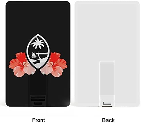 Guam Tribal Hibiscus USB כונן הבזק בהתאמה אישית של כרטיס אשראי כונן זיכרון מקל מתנות מפתח USB