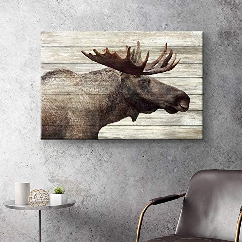 נתיב אומנותי ציור חיות בר אמנות קיר בעלי חיים: תמונות אמנות של איילים מלכותיות הדפסים על בד לסלון