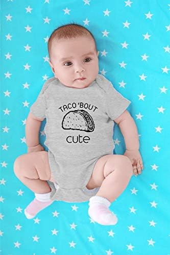 CBTWEAR TACO 'BOUT CUTE - חובב אוכל מקסיקני מצחיק משחק מילים - תינוק חמוד מקשה אחת לתינוק בגד גוף