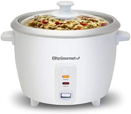 עלית גורמה ארק003 סיר אורז חשמלי עם אוטומטי להתחמם עושה מרקים, תבשילים, דגנים, דגנים חמים, 6 מבושל, 6 כוסות כוסות), לבן