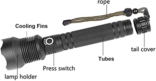פנס LED של דיקומו 90000 לומן לומן החזקה ביותר ל- USB לפיד XHP70 ציד P70 פנס
