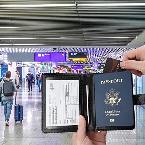 עור דרכון מחזיק כיסוי מקרה חסימת נסיעות ארנק