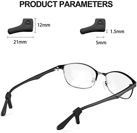 LVVFIT אנטי-החלקה על ווים אוזניים מחזיקים משקפי ראייה מחזיקי משקפי סיליקון מחזיקי מקדש למשקפיים משקפי שמש