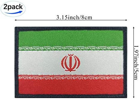 JBCD 2 חבילה איראן טלאי דגל דגלים איראניים דגלים טקטיים טלאי טלאי דגל גאווה לתיקון כובע טלאי צוות טלאי צבאי