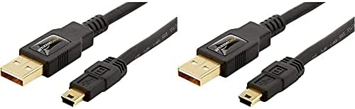 יסודות אמזון USB 2.0 כבל מטען - A -MALE TO MINI -B TORD - 3 רגל וכבל USB 2.0 - כבל A -MALE עד MINI -B TORD - 6 רגל