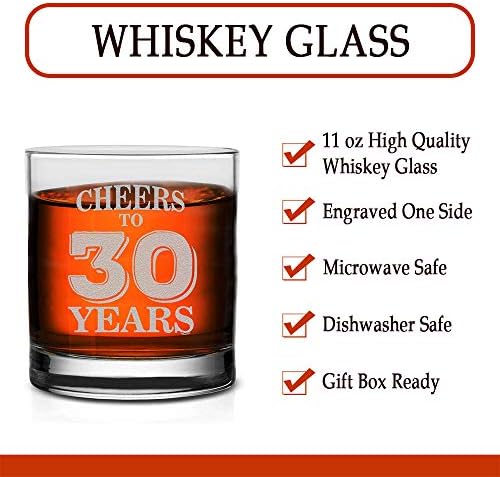 וראקו לחיים 30 שנה ויסקי זכוכית מתנת יום הולדת עבור מישהו שאוהב לשתות רווקים 30 מצחיק המפלגה טובות שלושים נהדר
