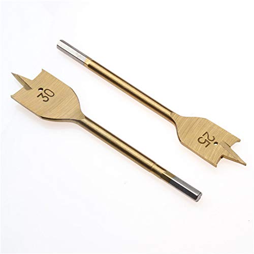 1 pcs Spade Scread Set Set מעץ משעמם מקדח- חתיכות שטוחות, חותך חור, עיבוד עץ, 25 ממ טיטניום-זהב