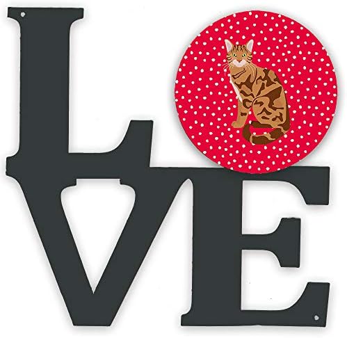 אוצרות קרוליין 5741 וולב בנגל חתול אהבה מתכת קיר יצירות אמנות אהבה,