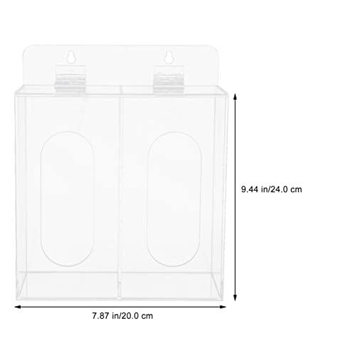 2 pcsbox כנסיות אישיות כיסויי תחנות תיקים, מחזיק רשת, מסכות ומתקן: אחסון ברור הרכבה על שומר כפפות בית, כפפת תא רכוב על משרד המשרד