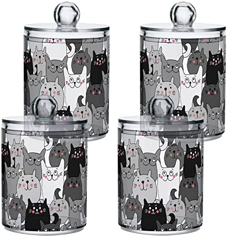 Alaza 4 Pack QTIP Dispenser Dispenser CATS CANTERS WARGIZERS CANISTER