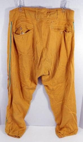 1963 קנזס סיטי אתלטיקה דיק גרין 8 משחק השתמש במכנסיים צהובים DP26407 - משחק משומש מכנסי MLB