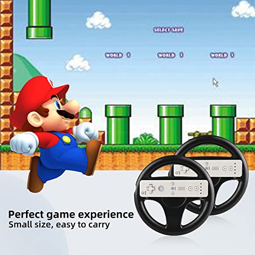 גלגל ההגה עבור נינטנדו Wii ו- Wii U שלם מרחוק, 2 גלגלי מירוץ חבילות אביזרים משחקי Mario Kart