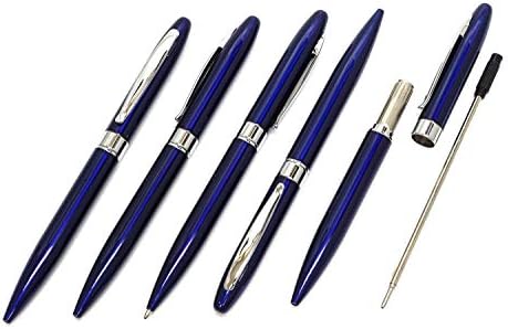 Takizawa No23-K2-TK23-10-L פליז מתכת עט כדורי סיבוב, חתיכה מתמשכת, חבילה של 10, כחול