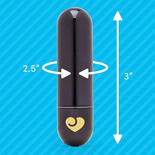 Lovehoney Bullet Vibrator מבחינתה - Mini Vibrator לגירוי דגדגן - כדור ויברטור נטען עם 10 מצבי רטט - ממריץ פטמה אטום למים - זוגות צעצוע מין - שחור
