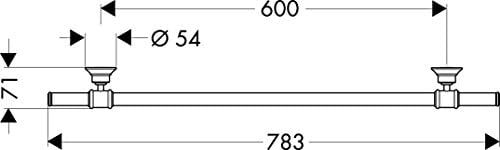 אקסור-מגבת בר 24 שדרוג 31-אינץ קלאסי-מגבת בר מוברש ניקל, 42060820