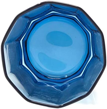 אסקס כפול מיושן קובלט כחול זכוכית