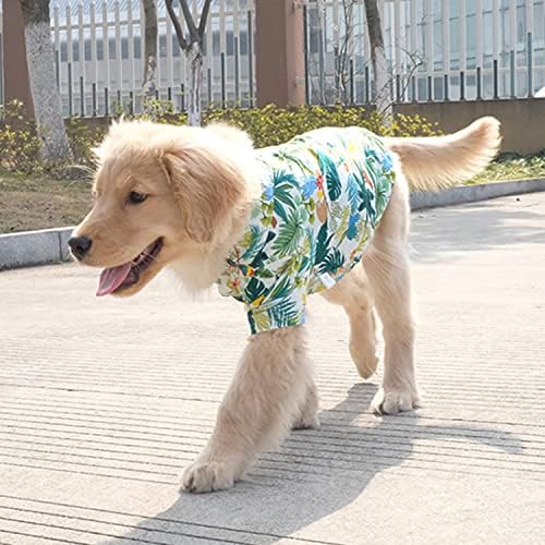 חולצת Harikaji Dog Hawaiian, בגדי חיית מחמד בקיץ כלב גדול תחפושת מגניבה חולצת טריקו